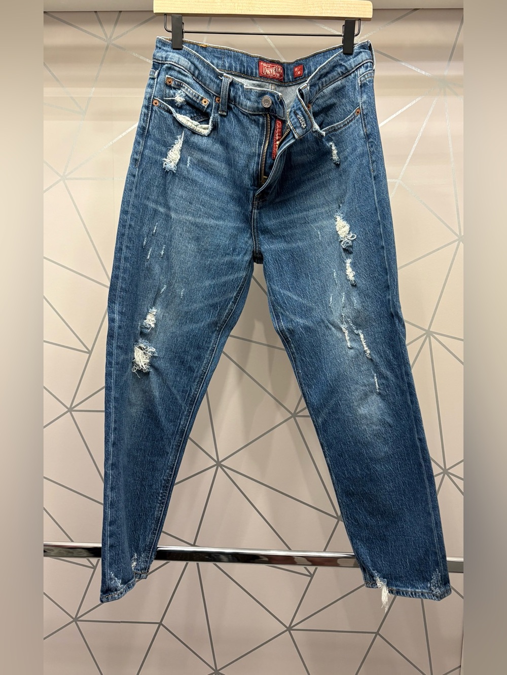 Lucky Brand Sienna Slim Boyfriend Jeans Womens 10/30 Distressed Dark Wash Denim